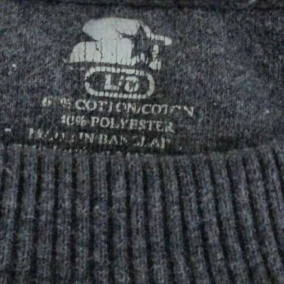 Vintage Starter Graphite Gray Crew Neck Sweater Size Large - Picture 5 of 10